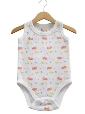 10/$15 Sweet & Soft Baby Girl Seahorses Print Sleeveless Bodysuit